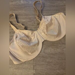 WACOAL Visual Effects Size 44D Beige Lace Minimizer Underwire Bra St:857210